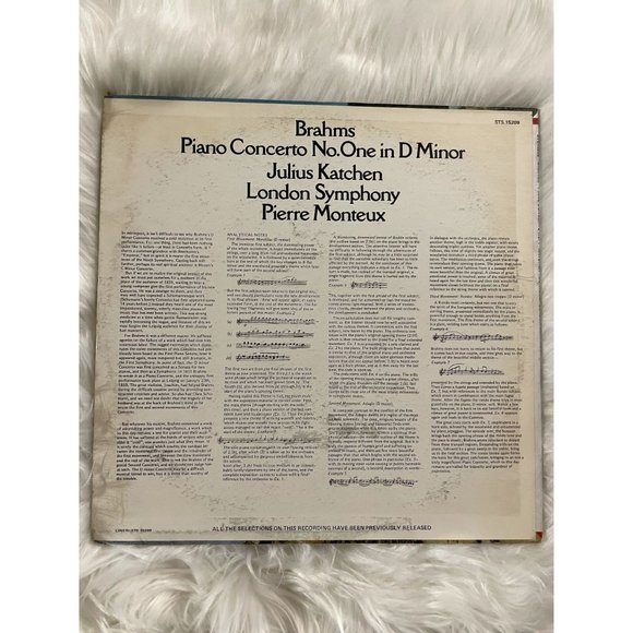 1966 Vinyl of Brahms Piano Concerto No One in D Minor London Symphony Orchestra - Picture 4 of 9